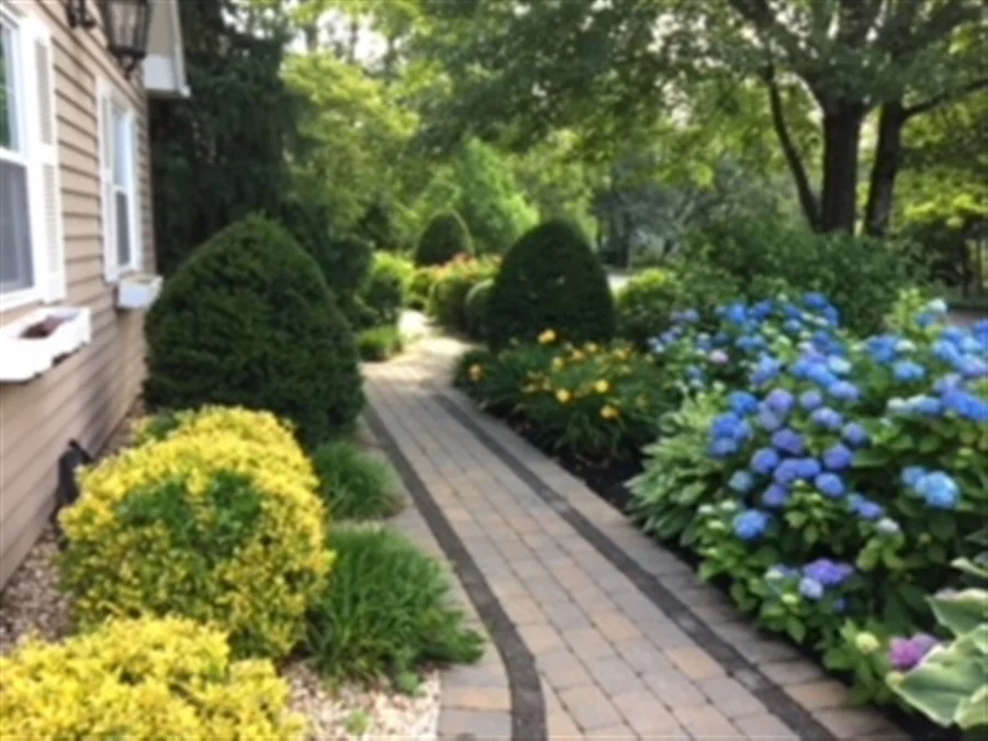 side garden paver path
